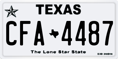 TX license plate CFA4487