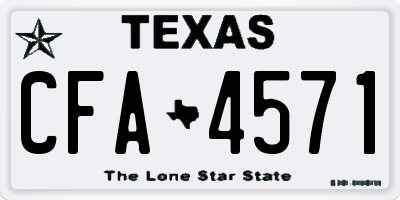 TX license plate CFA4571