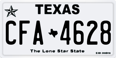 TX license plate CFA4628