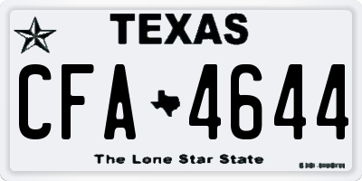 TX license plate CFA4644