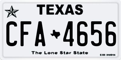 TX license plate CFA4656