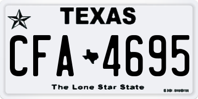 TX license plate CFA4695