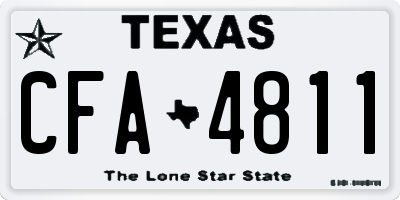 TX license plate CFA4811