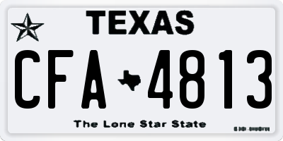 TX license plate CFA4813