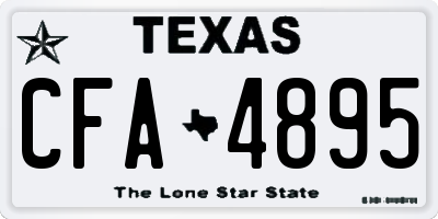 TX license plate CFA4895