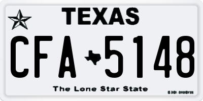 TX license plate CFA5148