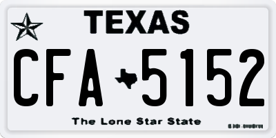 TX license plate CFA5152