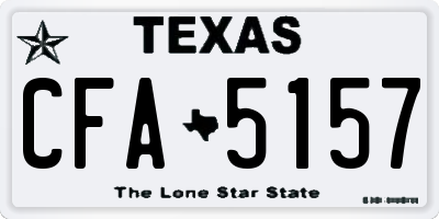 TX license plate CFA5157