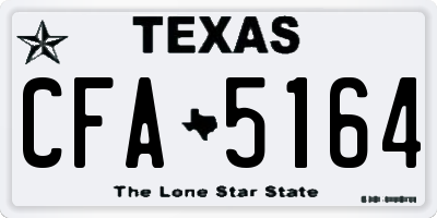 TX license plate CFA5164