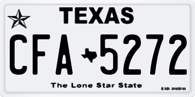 TX license plate CFA5272