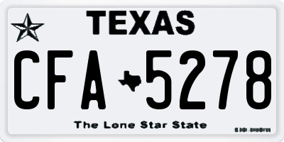TX license plate CFA5278