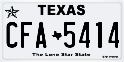 TX license plate CFA5414