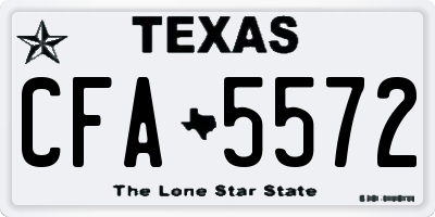 TX license plate CFA5572