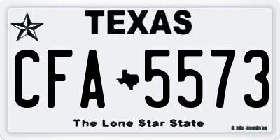 TX license plate CFA5573