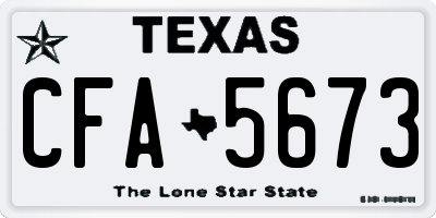 TX license plate CFA5673