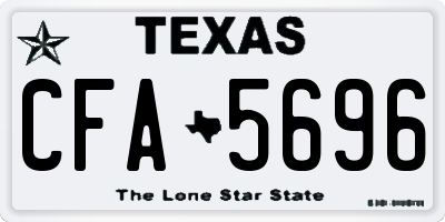 TX license plate CFA5696