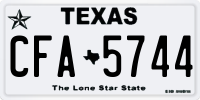 TX license plate CFA5744