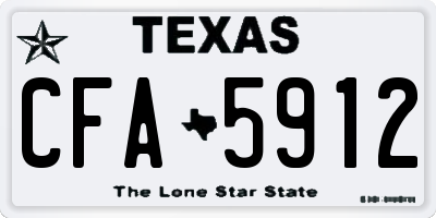 TX license plate CFA5912
