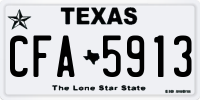 TX license plate CFA5913