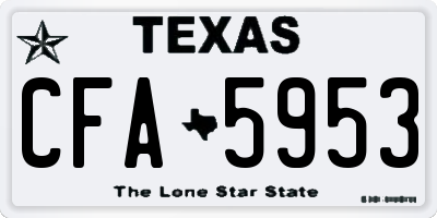 TX license plate CFA5953