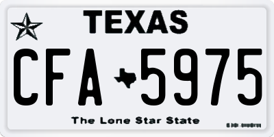 TX license plate CFA5975