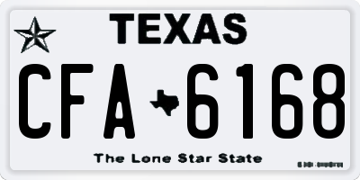 TX license plate CFA6168