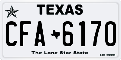 TX license plate CFA6170