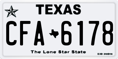 TX license plate CFA6178