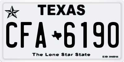 TX license plate CFA6190