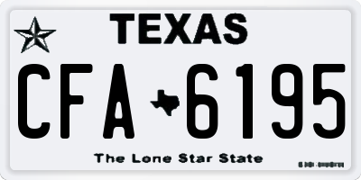 TX license plate CFA6195