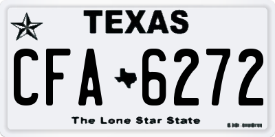TX license plate CFA6272
