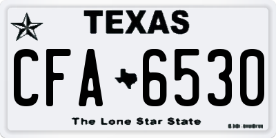 TX license plate CFA6530