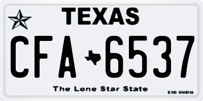 TX license plate CFA6537