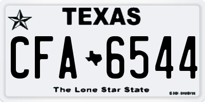 TX license plate CFA6544