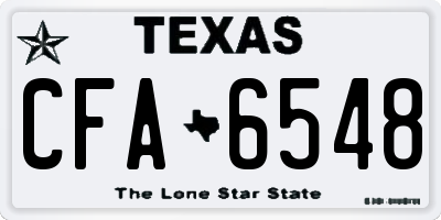 TX license plate CFA6548