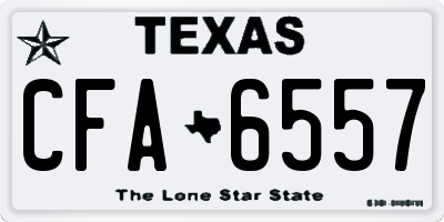 TX license plate CFA6557