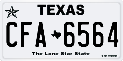 TX license plate CFA6564