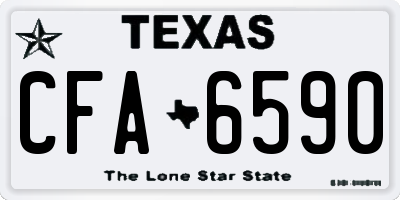 TX license plate CFA6590