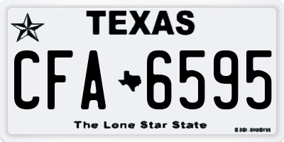 TX license plate CFA6595