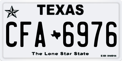 TX license plate CFA6976