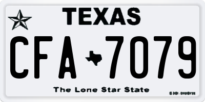 TX license plate CFA7079