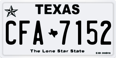 TX license plate CFA7152