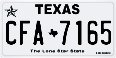 TX license plate CFA7165