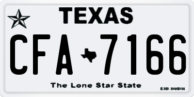TX license plate CFA7166