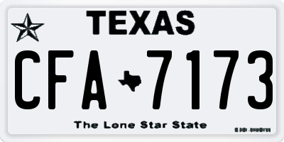 TX license plate CFA7173