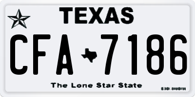 TX license plate CFA7186