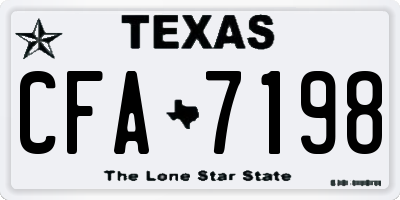 TX license plate CFA7198