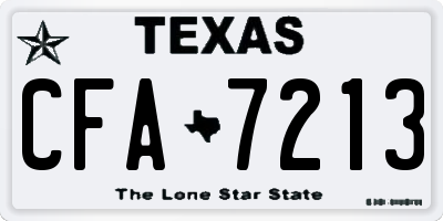TX license plate CFA7213