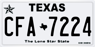 TX license plate CFA7224