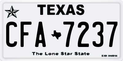 TX license plate CFA7237